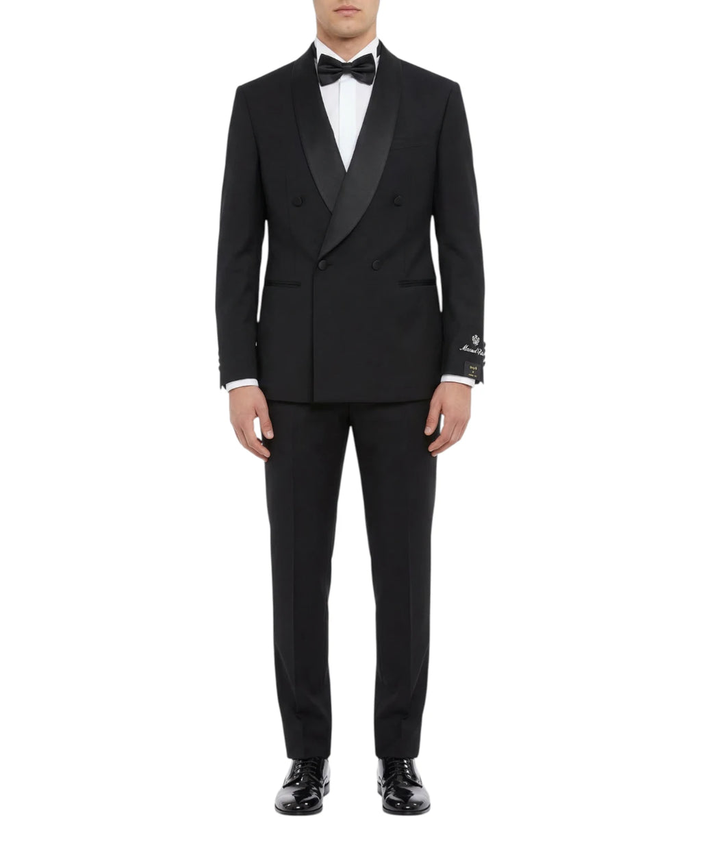 Men's Black Stretch Wool Shawl Collar Tuxedo