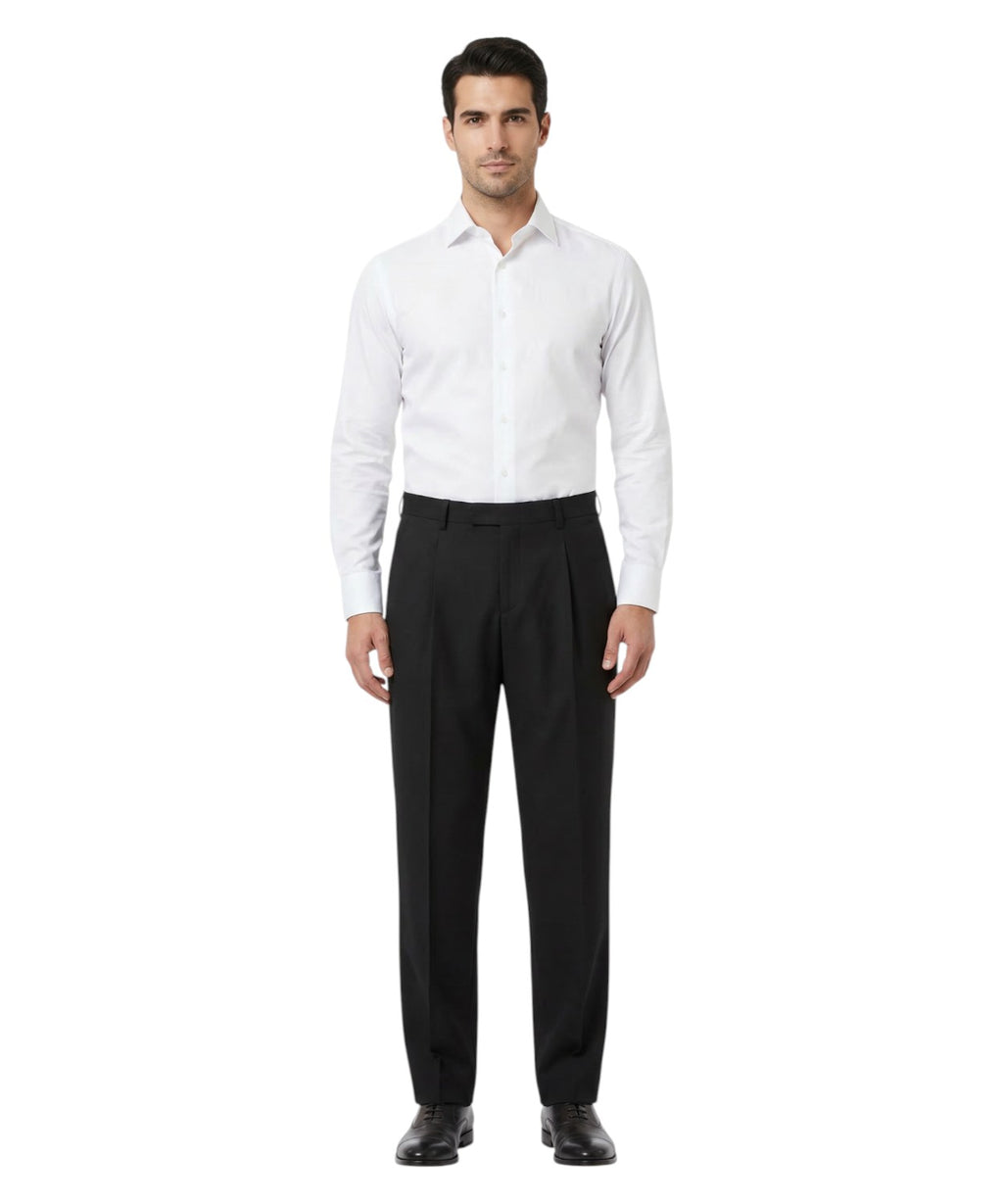 Men's Elegant Be Able Trousers with Pleats and 28cm Hem