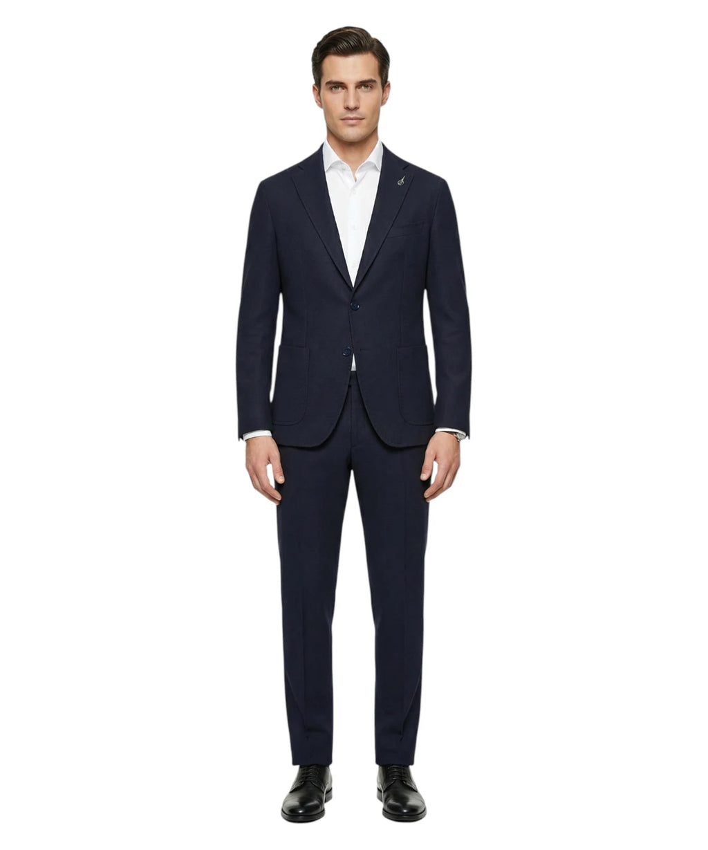 Men's Blue Cotton Jacket - Paoloni Elegant Blazer