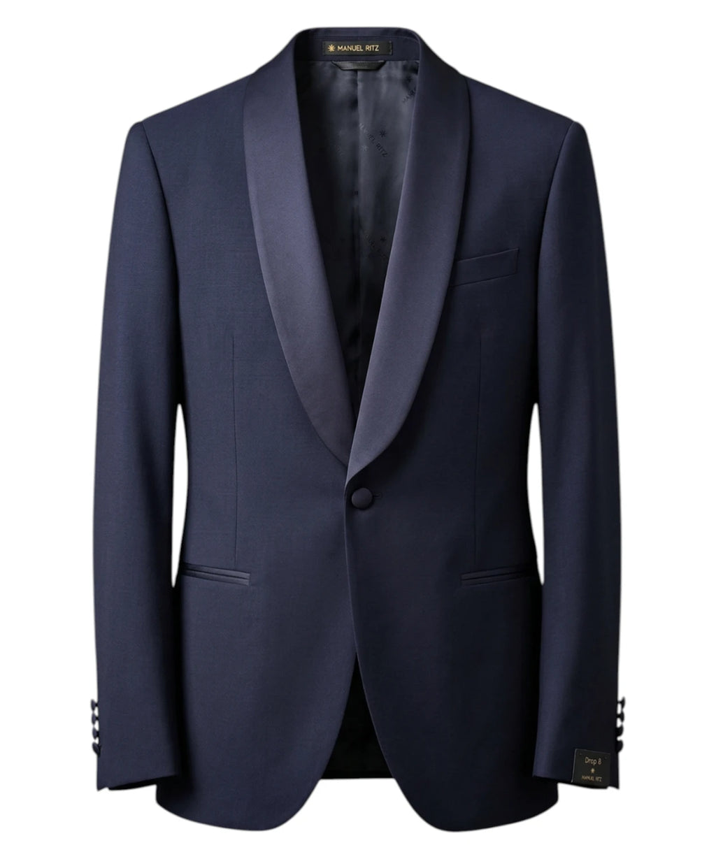 Men's Midnight Blue Tuxedo by Manuel Ritz in Stretch Fresh Wool