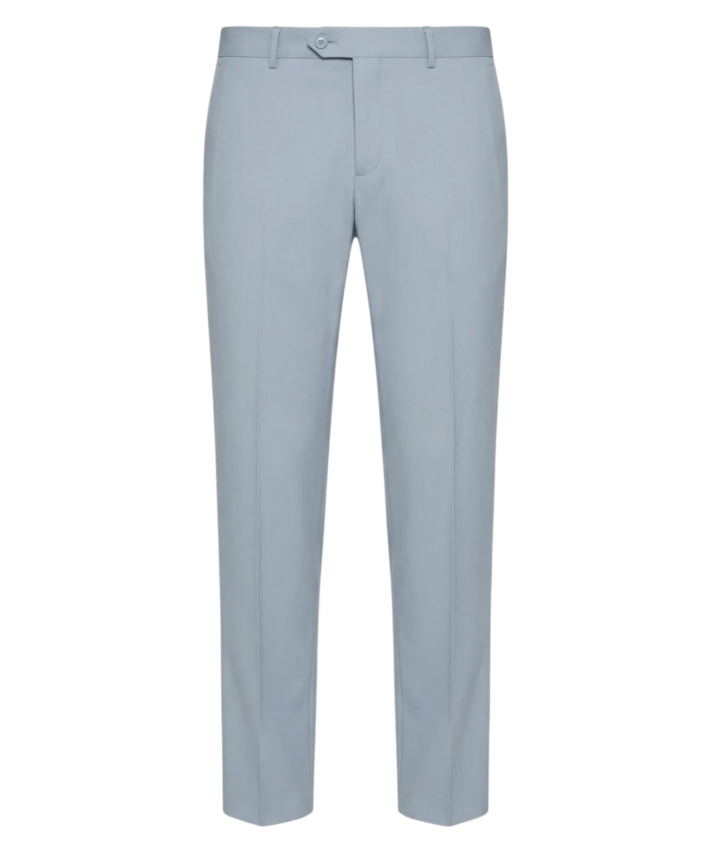 Men's Light Blue Slim Fit Stretch Fresco Wool Suit