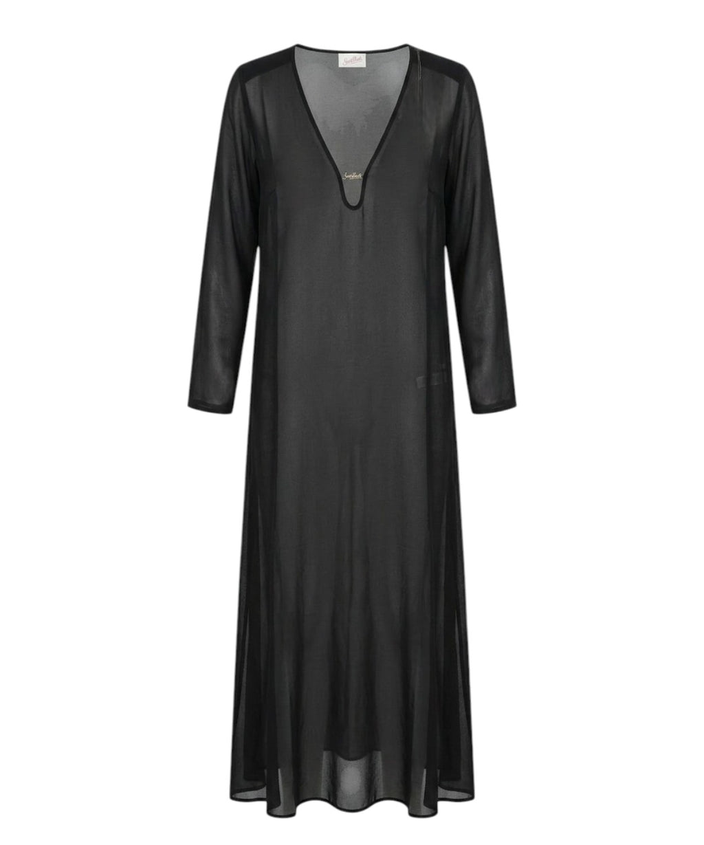 Badedragtcover i georgette med centralt logo