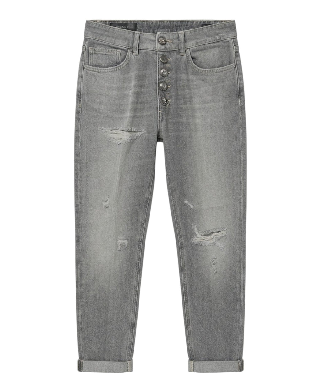 Dondup Koons jeans met scheuren in 10,5 oz denim