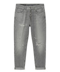 Dondup Koons jeans met scheuren in 10,5 oz denim