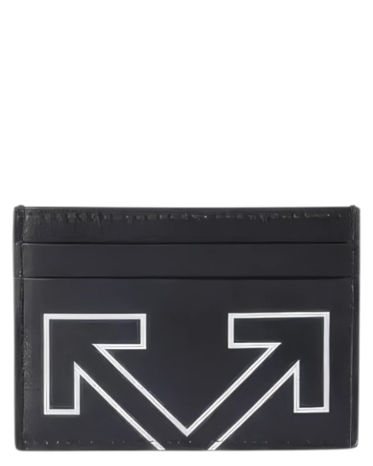 Portacarte Off-White in Pelle con Motivo Arrows