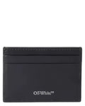 Off-White Leather Cardholder with Arrows Motif