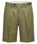 Men's Harry Bermuda shorts in 100% linen with pleats
