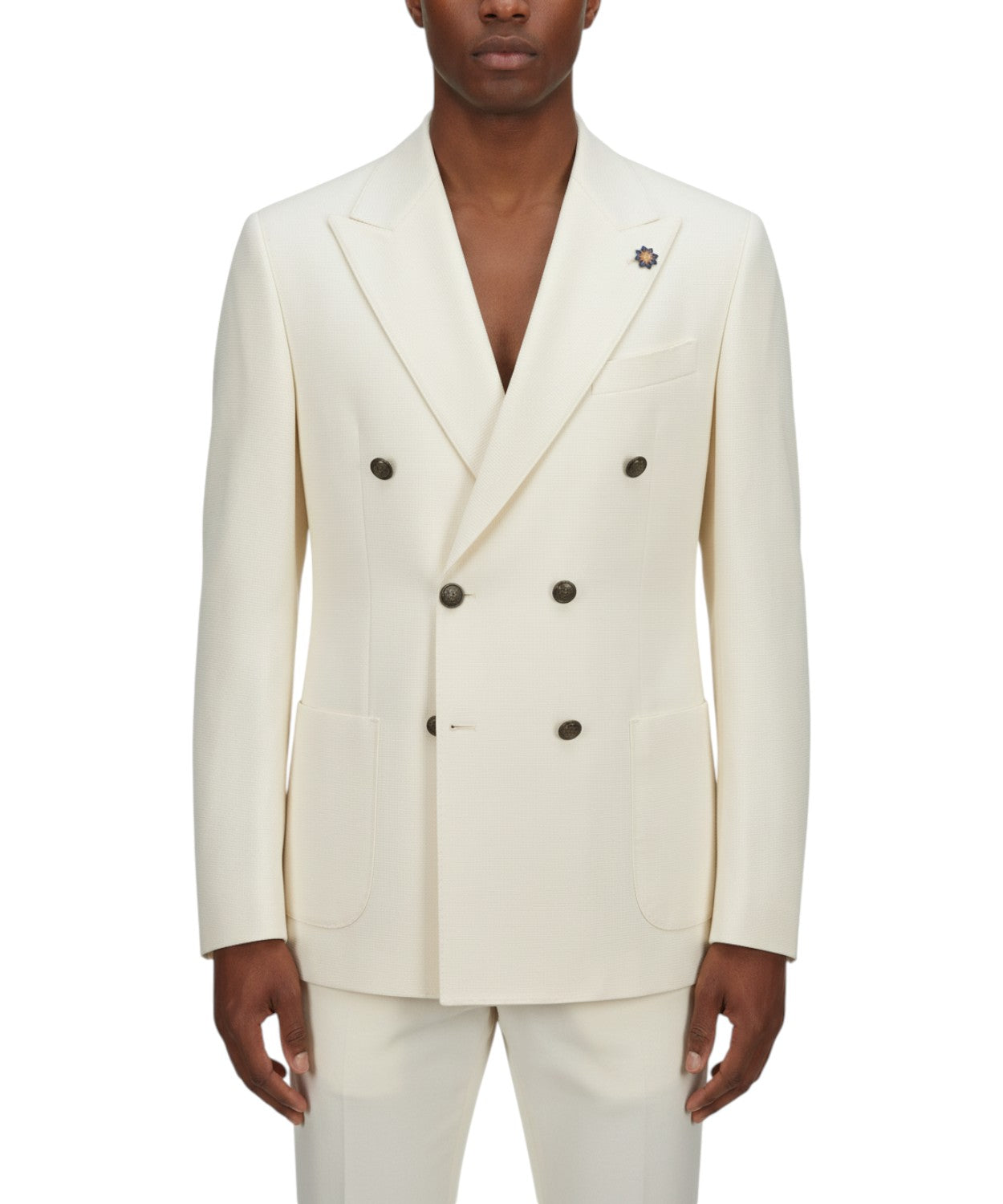 Heren double-breasted jas Bharnaba Gunkan elegant