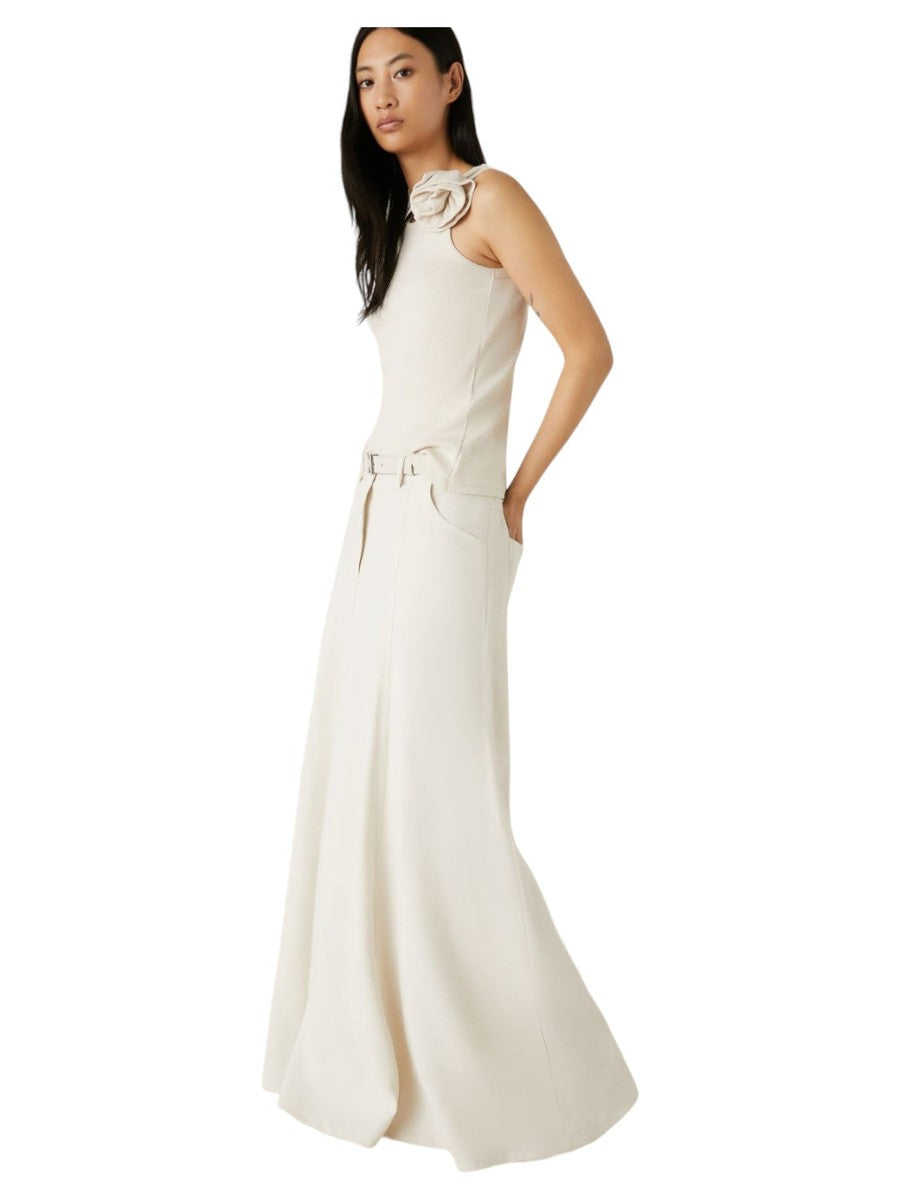 Gonna Lunga Selina in Misto Lino Stretch-Marella-Gonne-Vittorio Citro Boutique