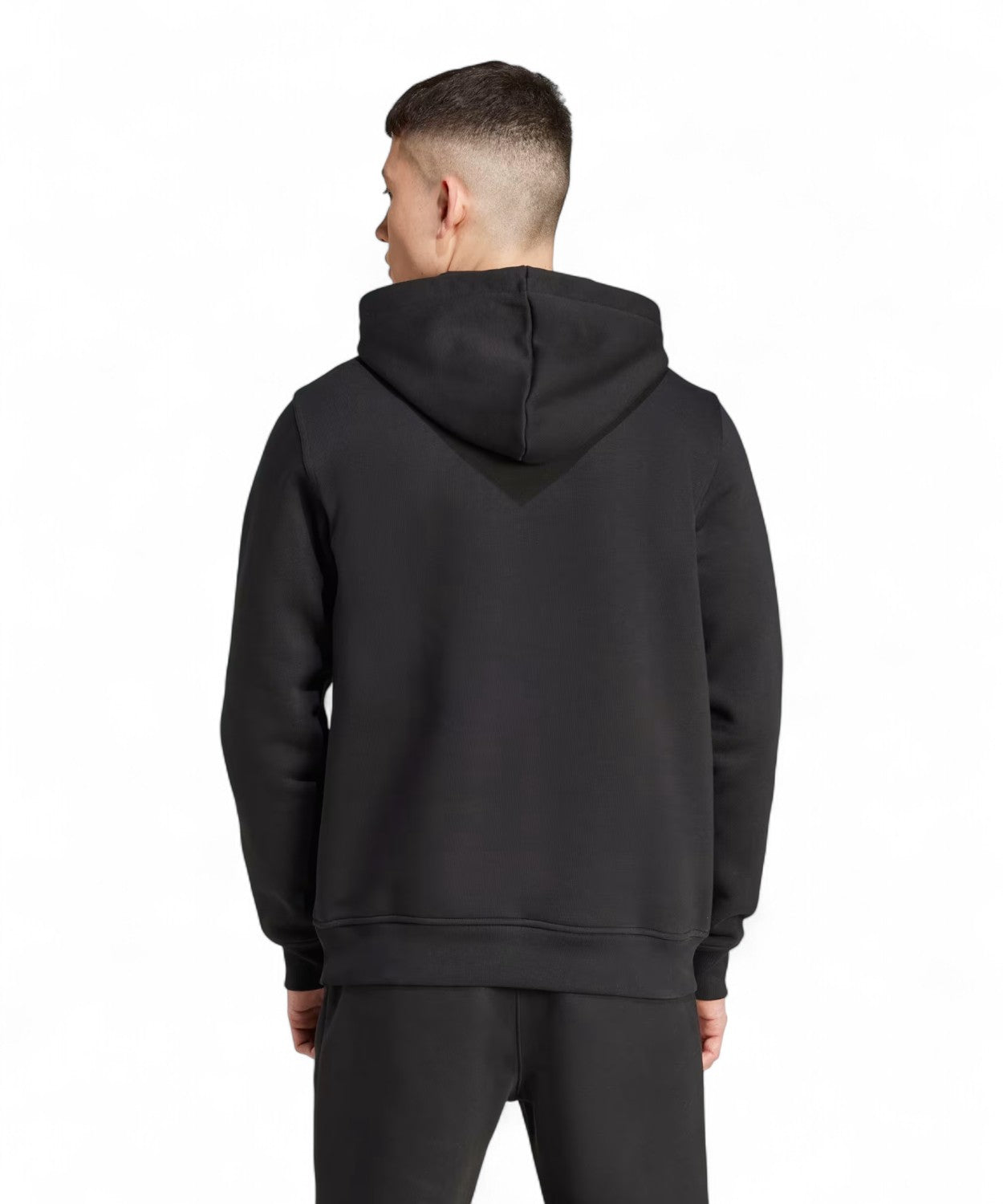 Adidas Trefoil Essentials Felpa con Cappuccio in Cotone Felpato-Felpe-Adidas Originals-Vittorio Citro Boutique