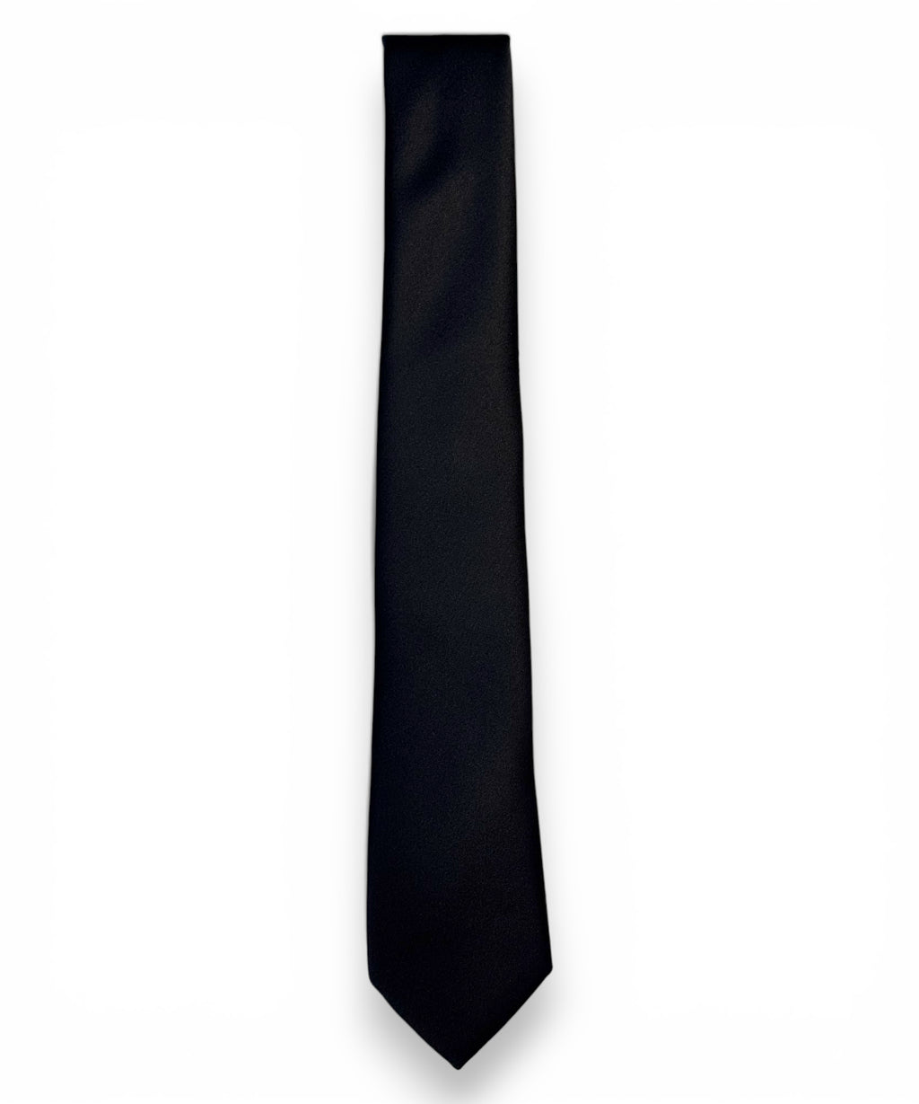 Classic Solid Black Tie - Manuel Ritz