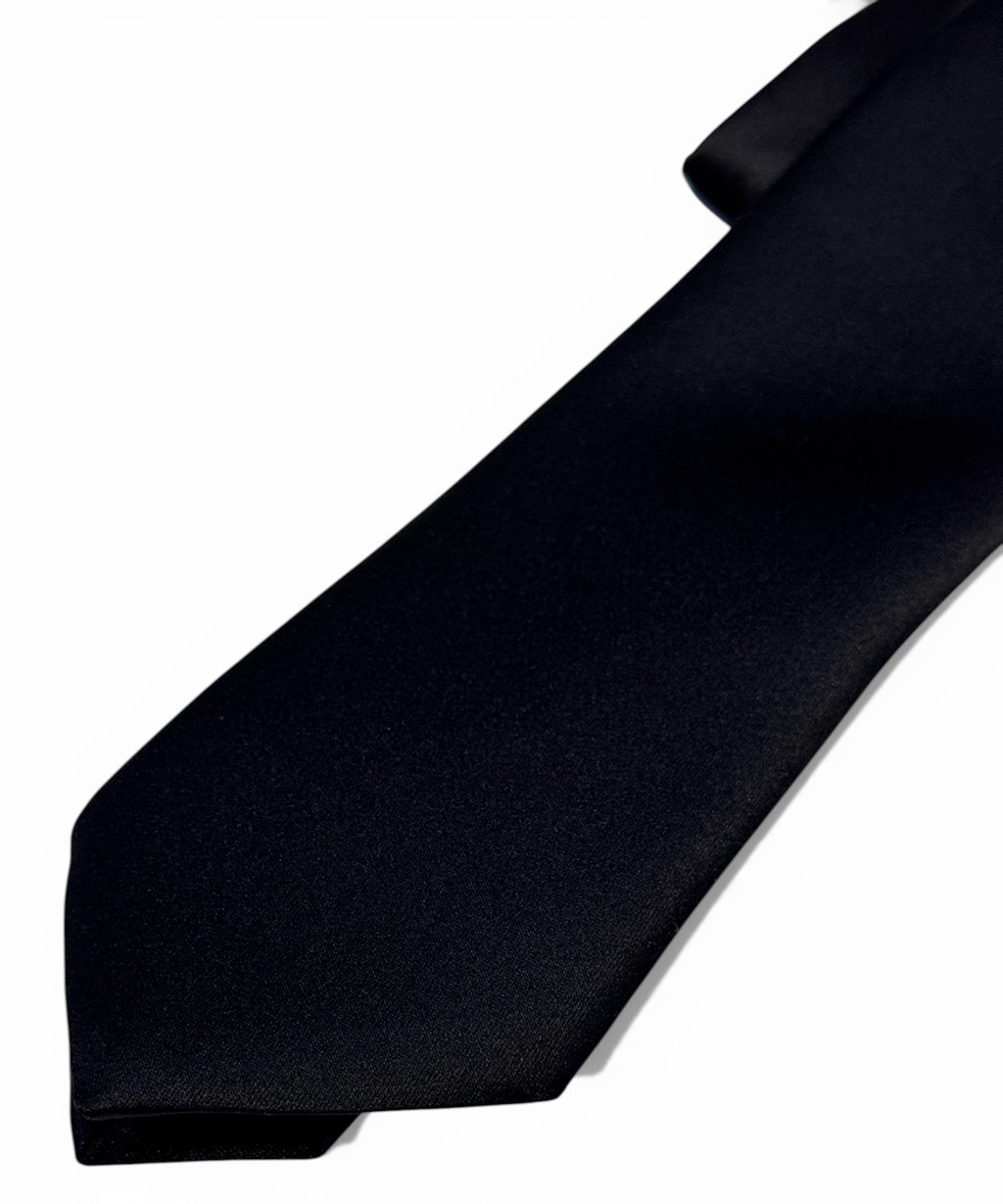 Classic Solid Black Tie - Manuel Ritz