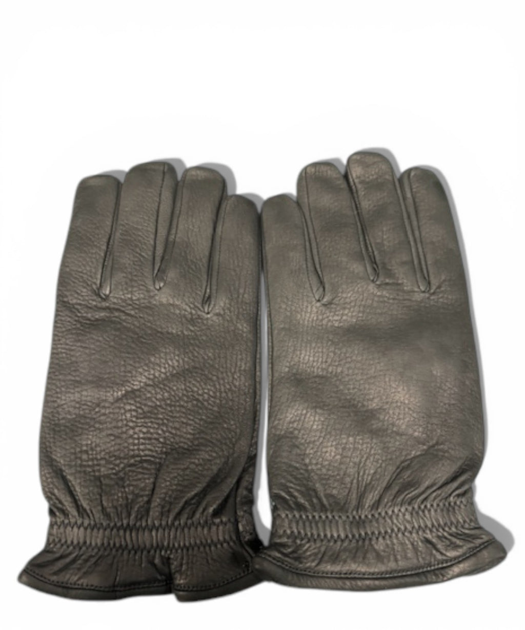 Orciani Men's Nappa Leather Gloves with Elasticated Wrist