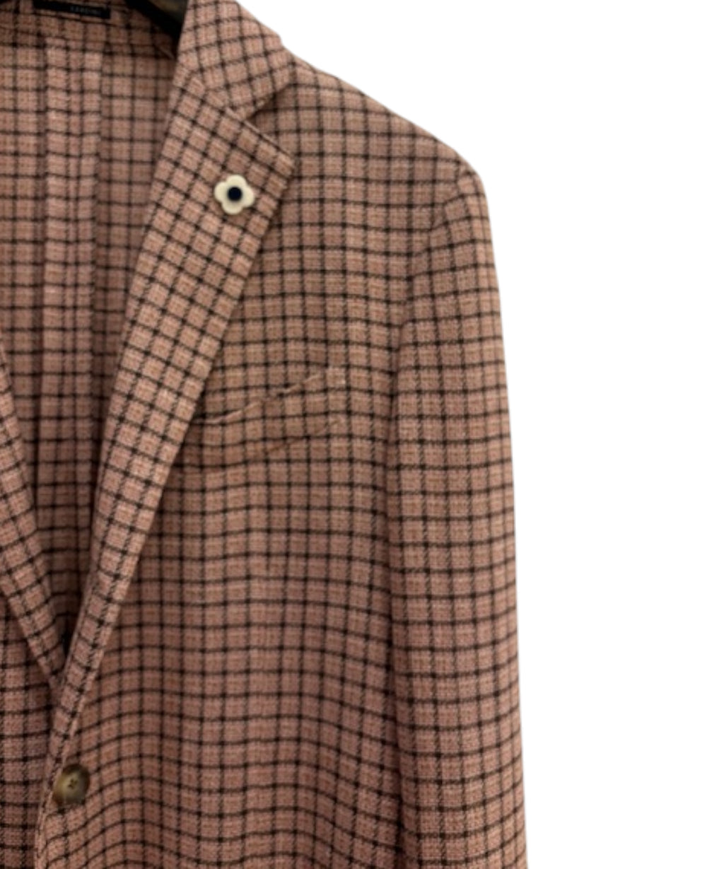 Lardini single-breasted cotton canvas jacket