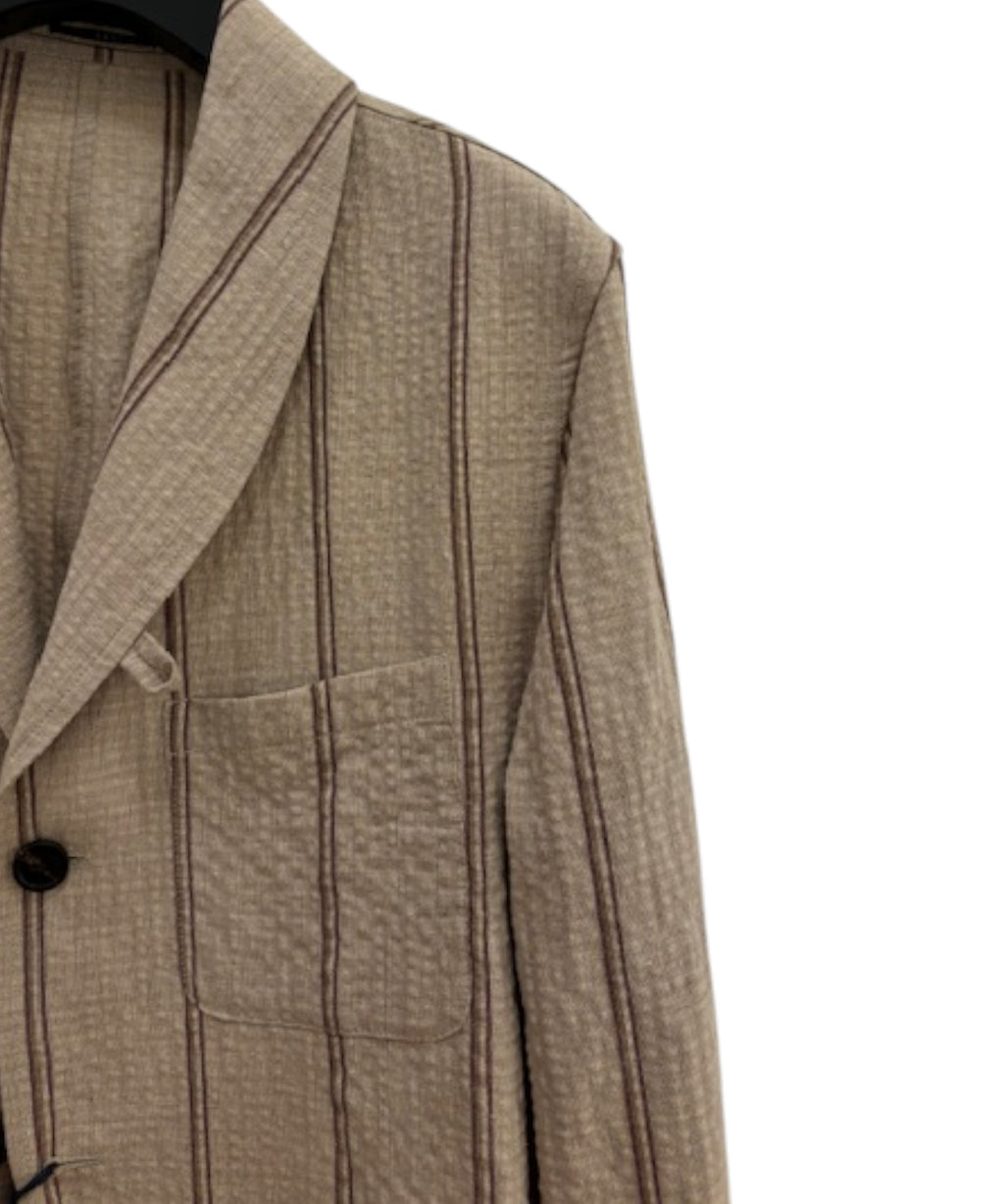 Lardini Men's Striped Linen Single-Breasted Jacket