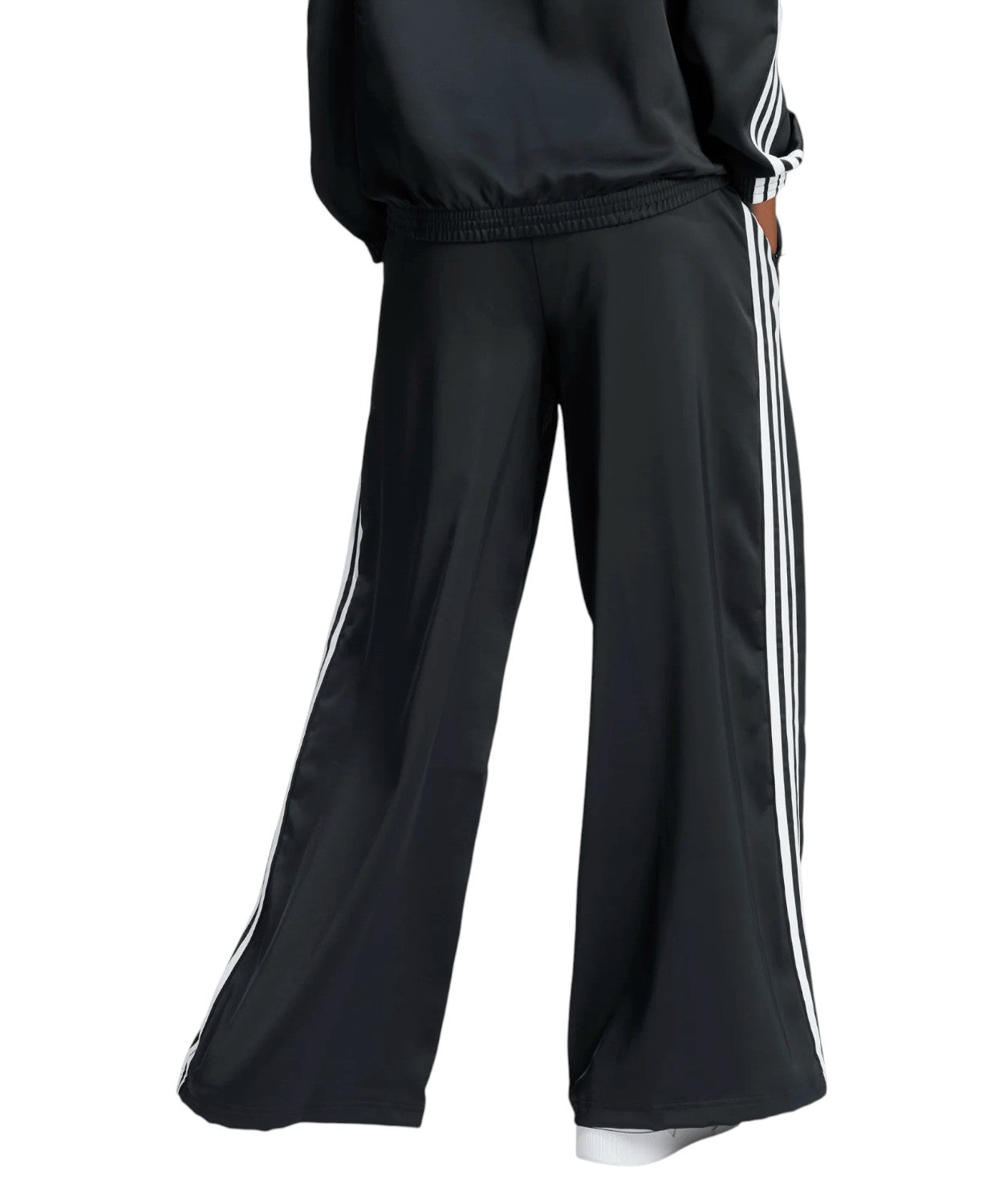 adidas satin wide-leg track pants for a modern look