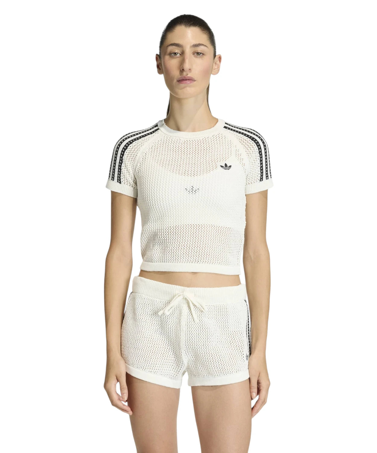 T-Shirt donna adidas Knitted Crochet Cali