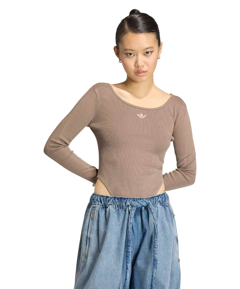 Body adidas Essentials Rib Washed z długim rękawem męskie