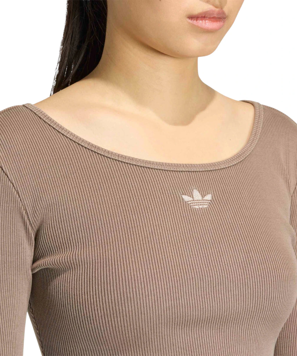 Body adidas Essentials Rib Washed z długim rękawem męskie