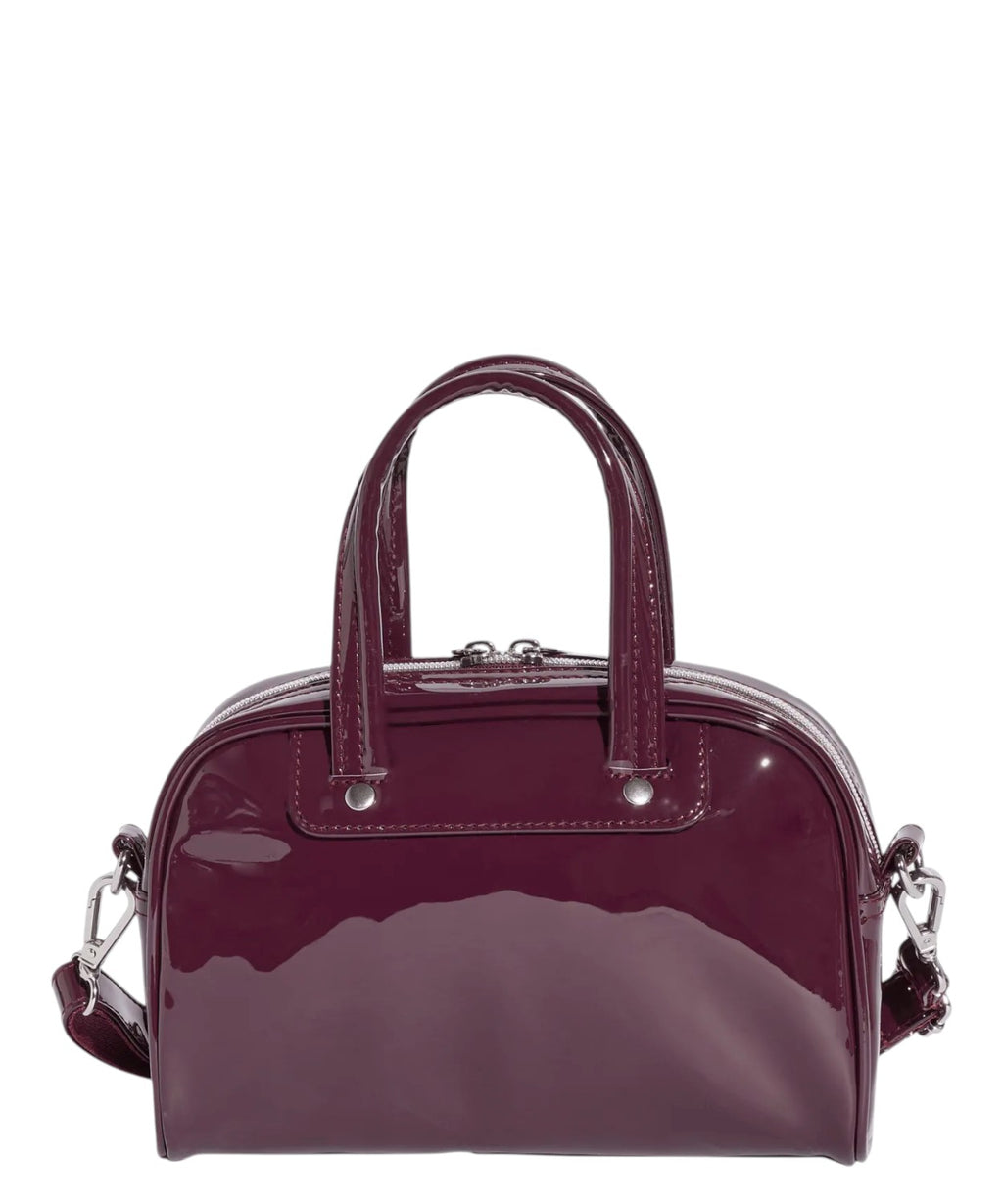 Adidas Mini Bowling Bag with Glossy Patent Leather Shoulder Strap