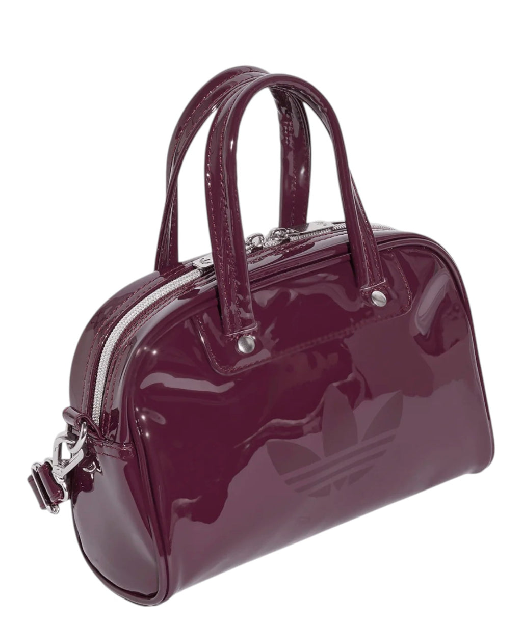 Adidas Mini Bowling Bag with Glossy Patent Leather Shoulder Strap