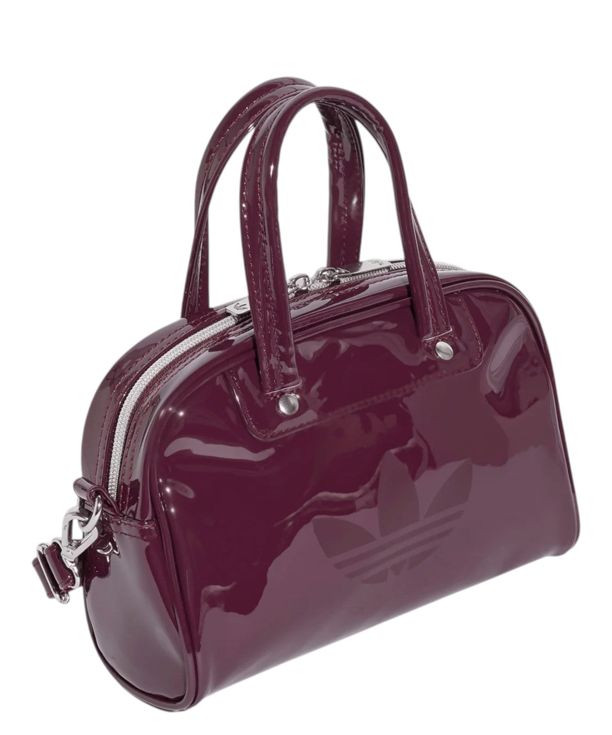Adidas Mini Bowling Bag with Glossy Patent Leather Shoulder Strap