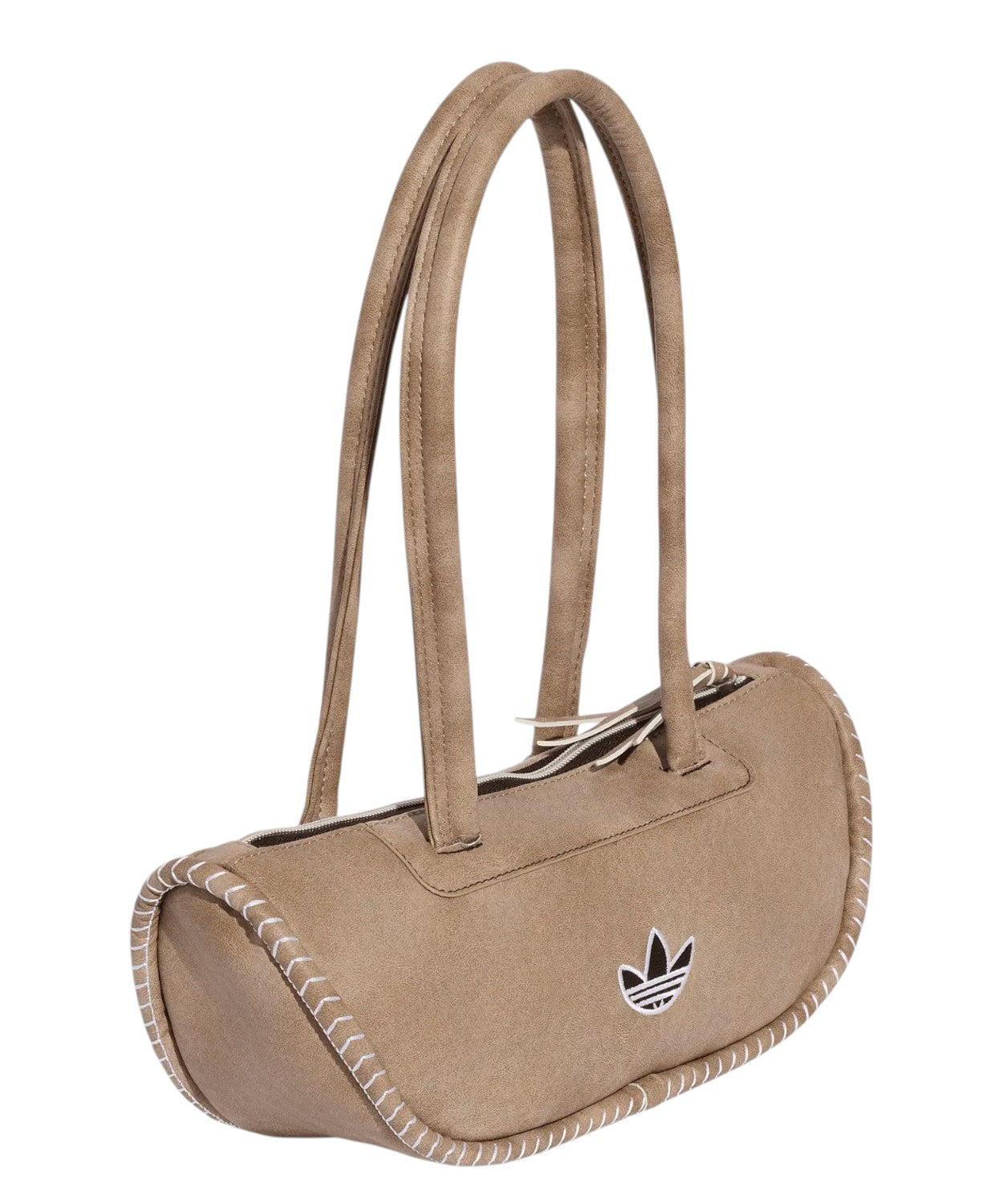 adidas Elongated Bowling Bag Beige with Trefoil Logo