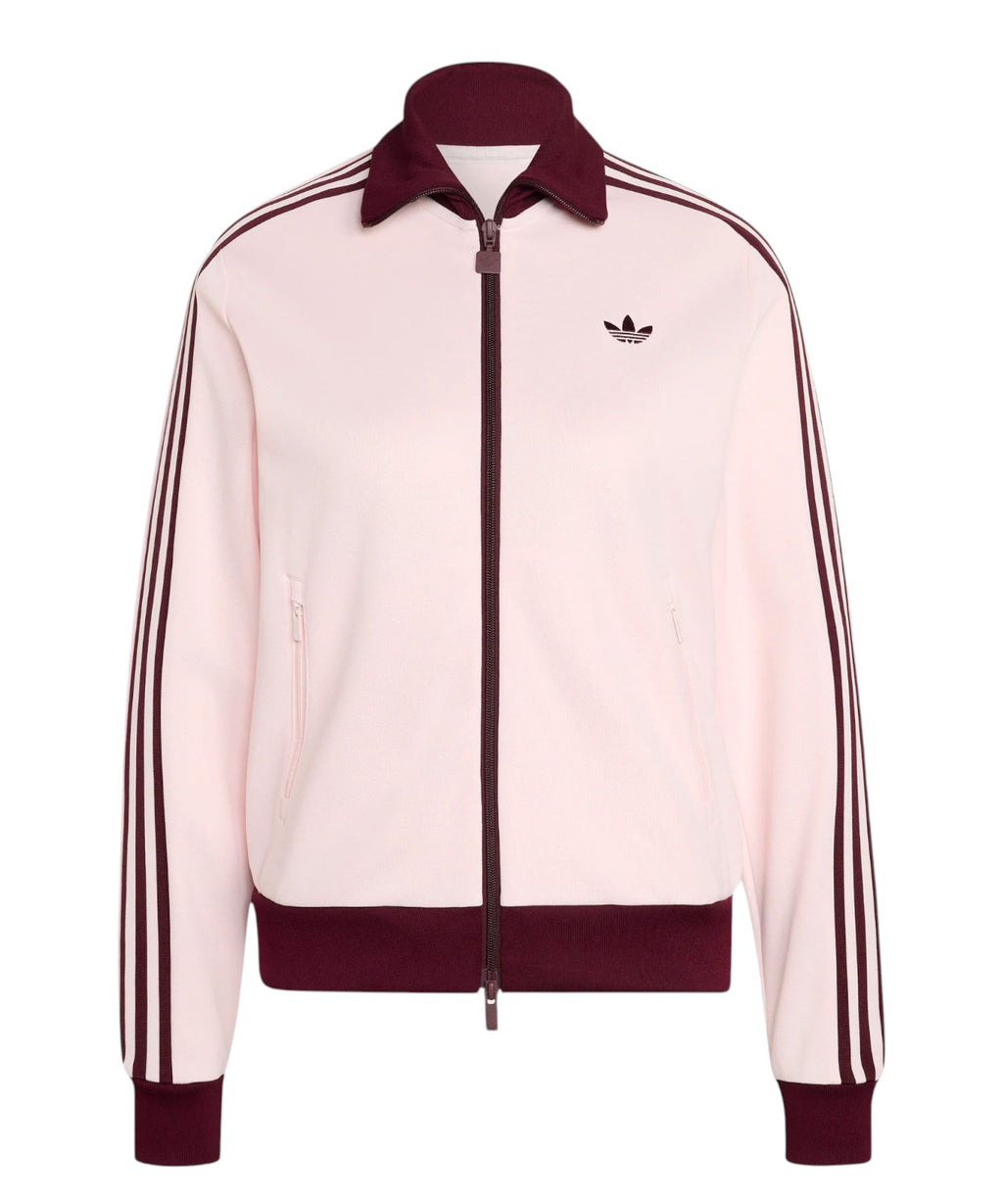 adidas Originals Beckenbauer Track Top pink and burgundy