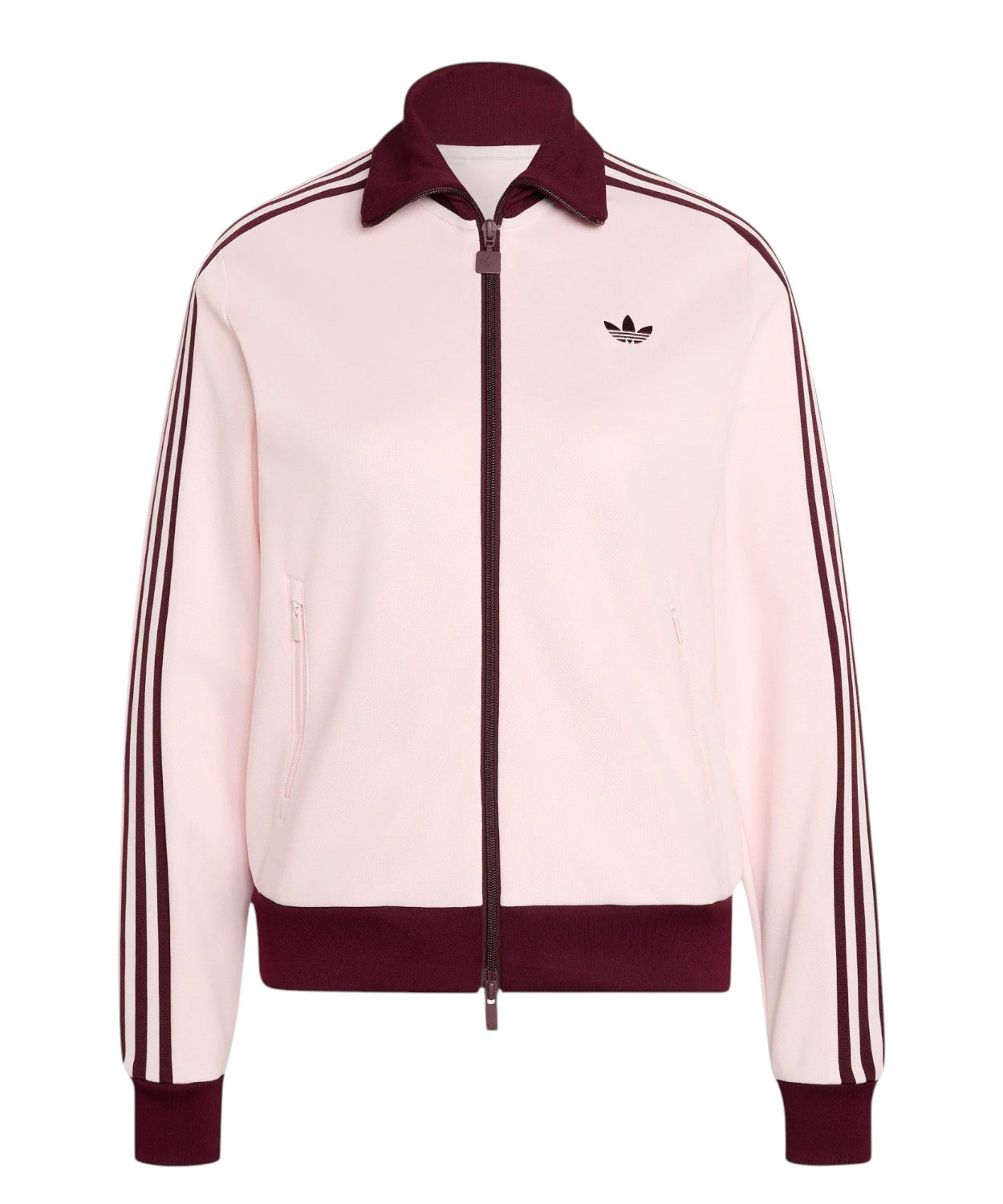 adidas Originals Beckenbauer Track Top pink and burgundy