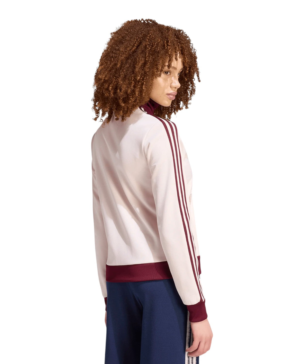 adidas Originals Beckenbauer Track Top pink and burgundy