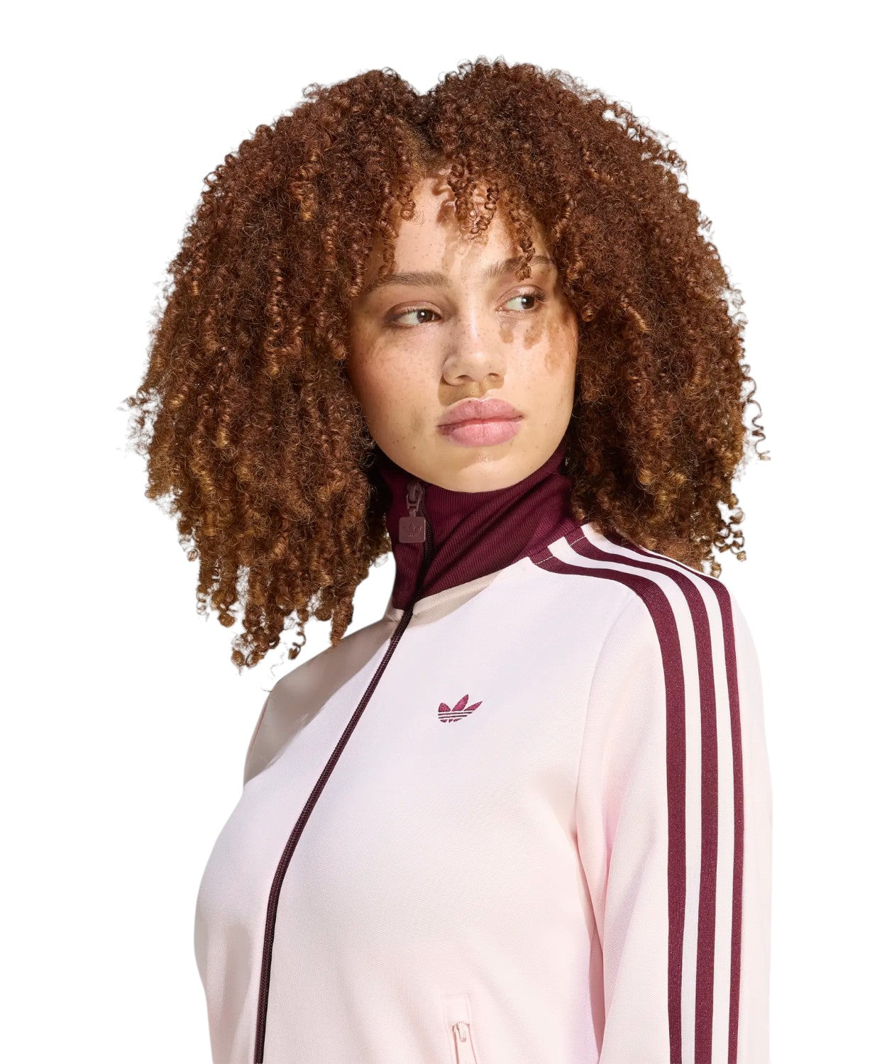 adidas Originals Beckenbauer Track Top pink and burgundy