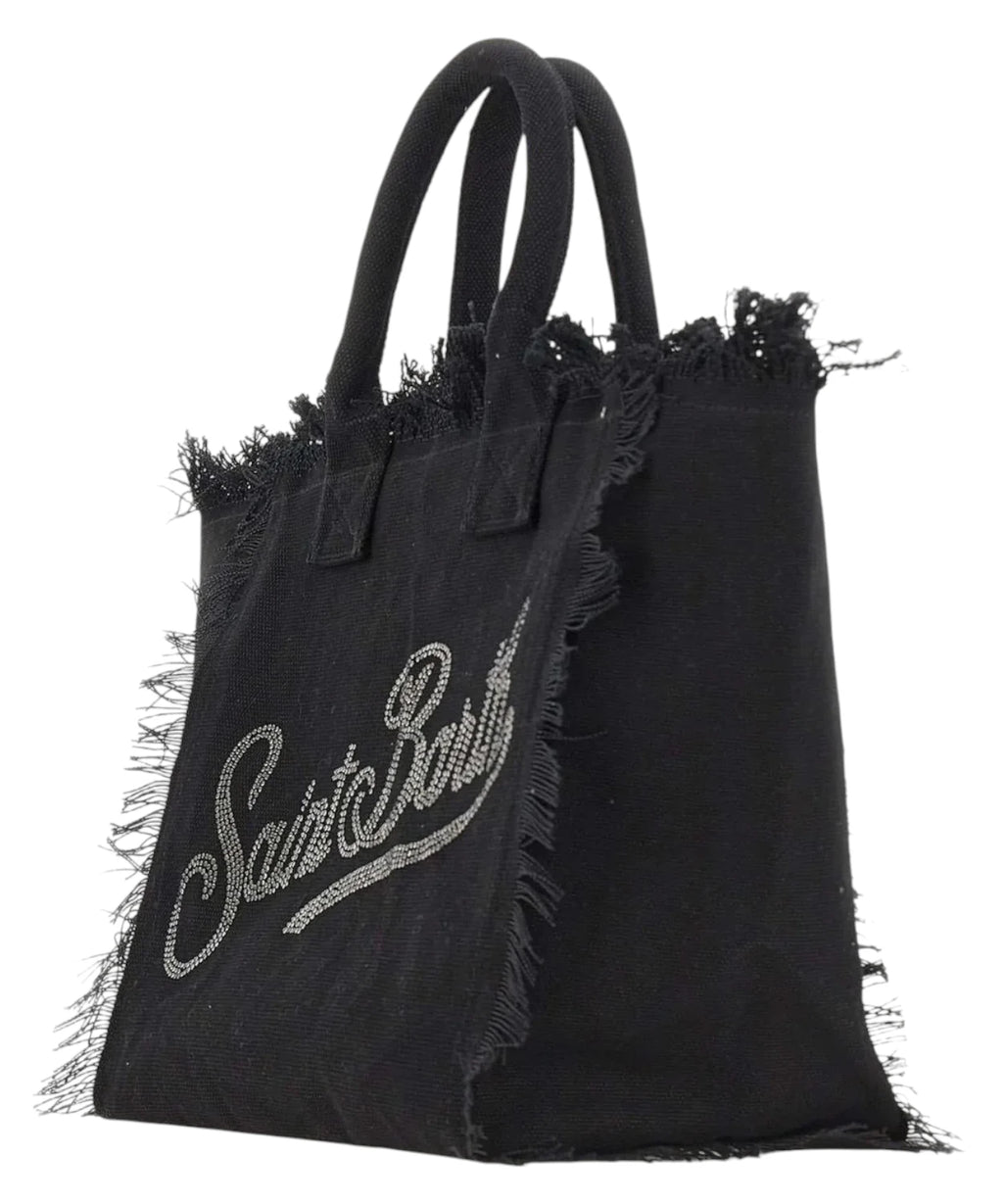 MC2 Saint Barth Borsa Vanity v plátně s logem a kamínky Strass