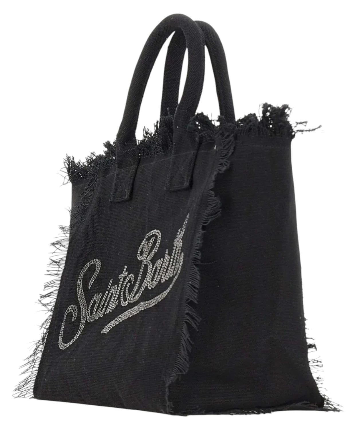 MC2 Saint Barth Vanity Bag in Canvas with Logo and Rhinestones