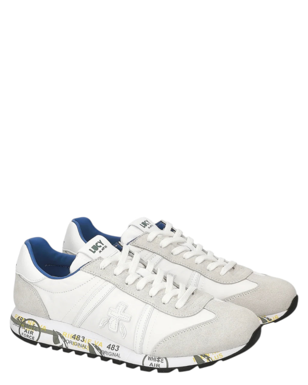 Premiata Lucyd 6915 Fabric and Suede Sneakers with 3 cm EVA Sole