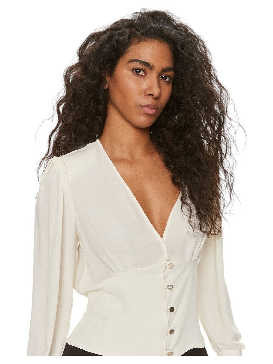 Blusa Elegante in Georgette con Scollo a V-Liu-Jo-Camicie-Vittorio Citro Boutique