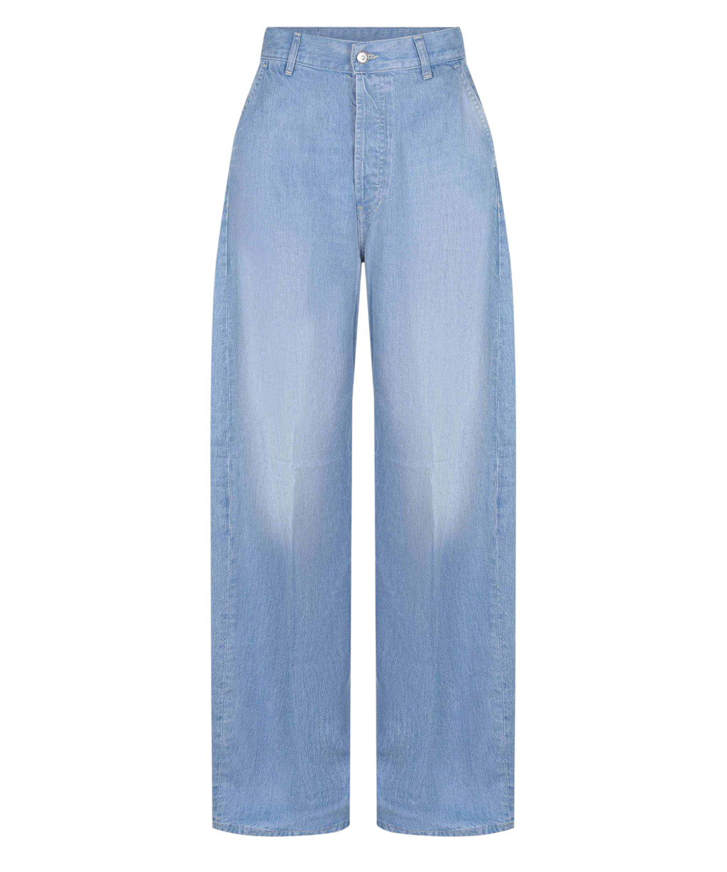 Dondup Alek Wide Leg Jeans in Lyocell Denim