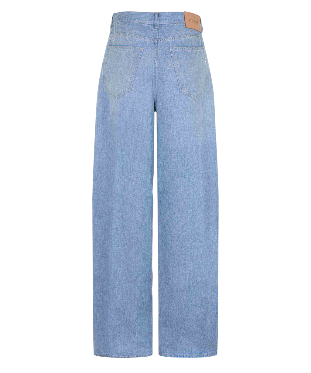 Dondup Alek Wide Leg Jeans in Lyocell Denim