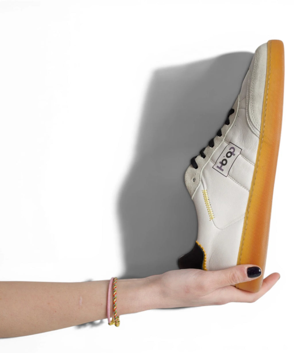 Ho’op Mantra Offwhite Black Yellow Sneakers - Nappa Leather