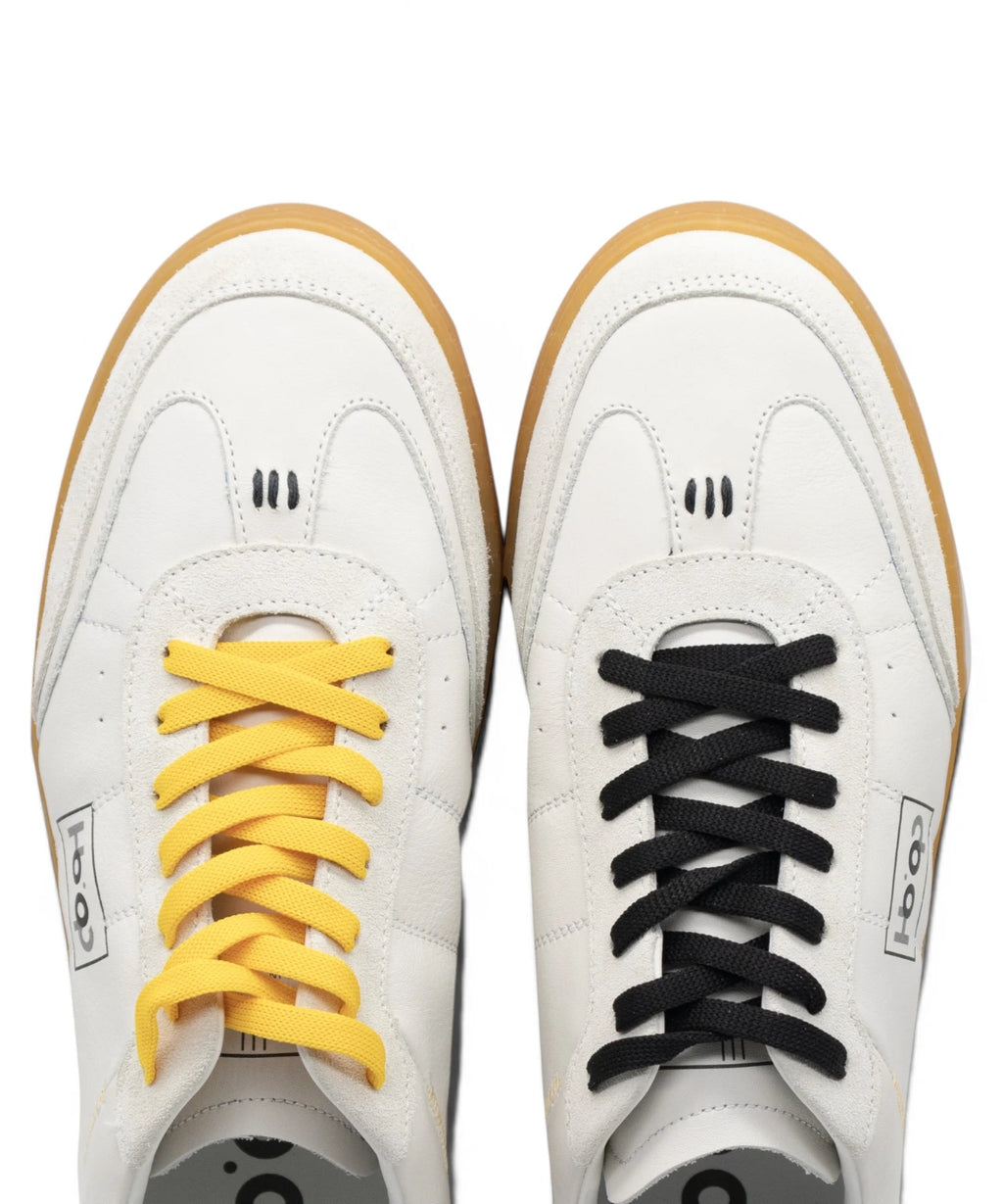 Ho’op Mantra Offwhite Black Yellow Sneakers - Nappa Leather