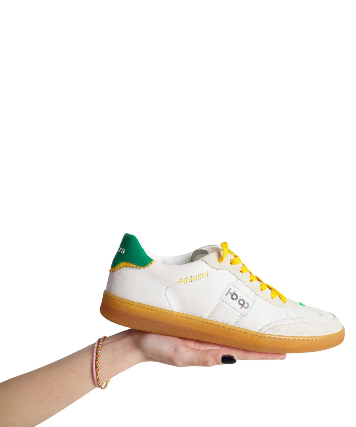 Ho'op Start Green Yellow Leather Sneakers
