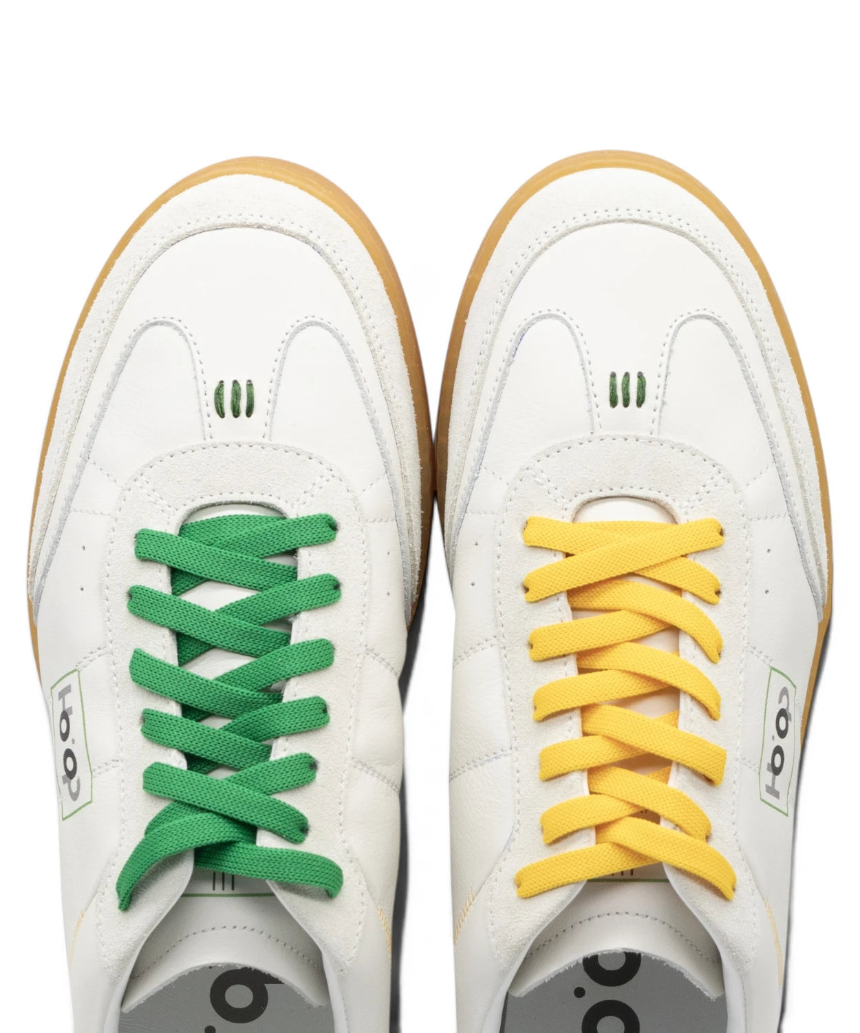 Ho'op Start Green Yellow Leather Sneakers