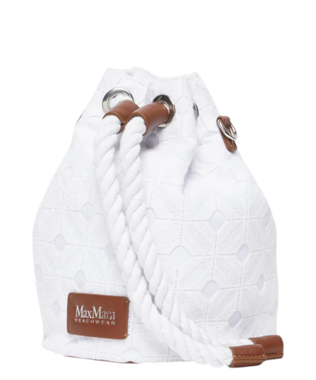 Max Mara Beachwear Macramé Bucket Bag