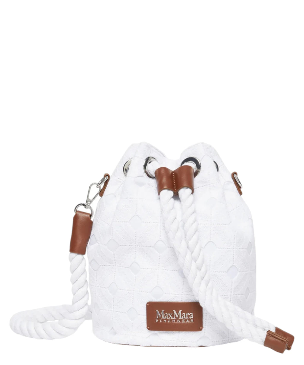 Max Mara Beachwear Macramé Bucket Bag