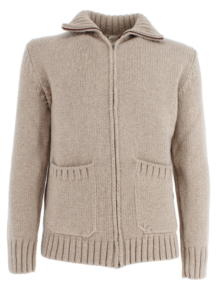 Tokio full zip con tasche-H953-Maglieria-Vittorio Citro Boutique