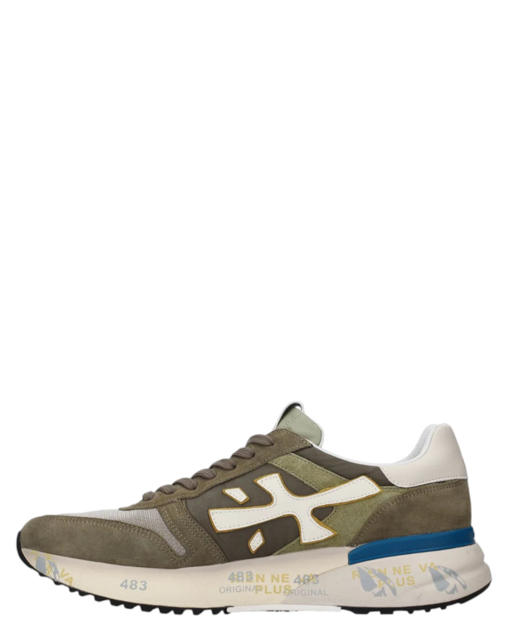 Premiata Mick 8086 Men's Green Leather and Fabric Sneakers