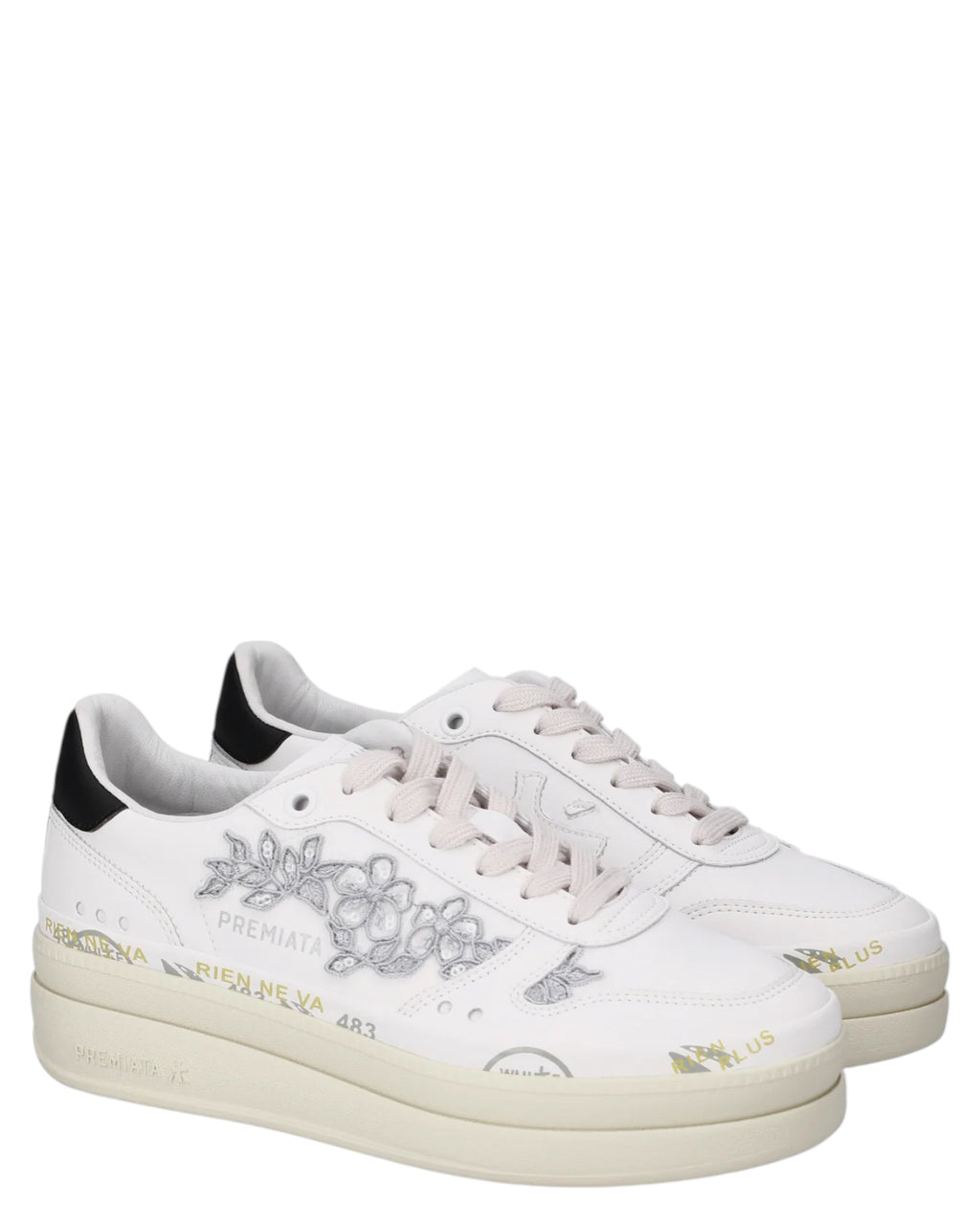 Premiata Micol 8255 Women's Platform Sneakers with Leather Sole