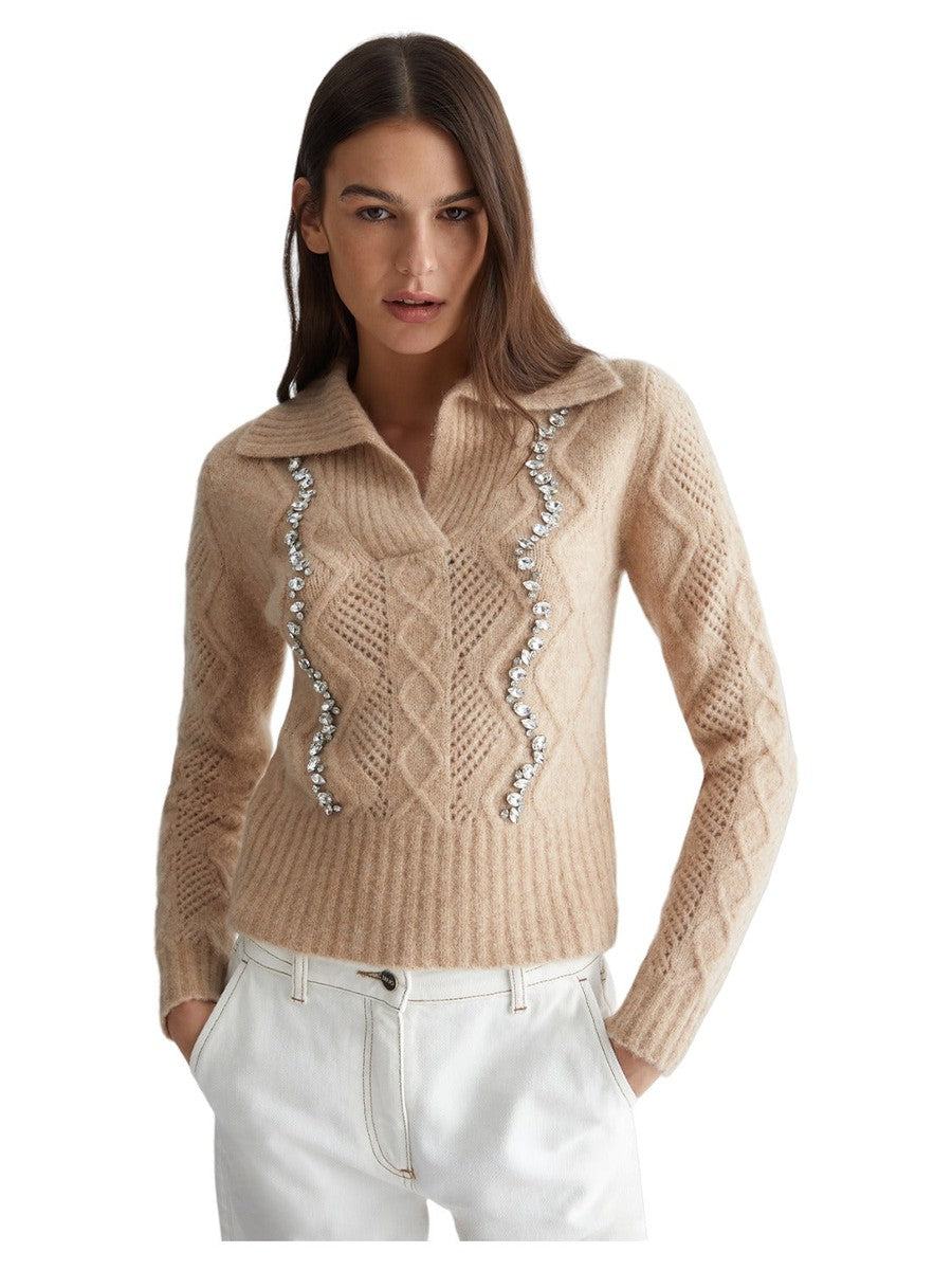 Maglia con ricami gioiello-Liu-Jo-Maglieria-Vittorio Citro Boutique