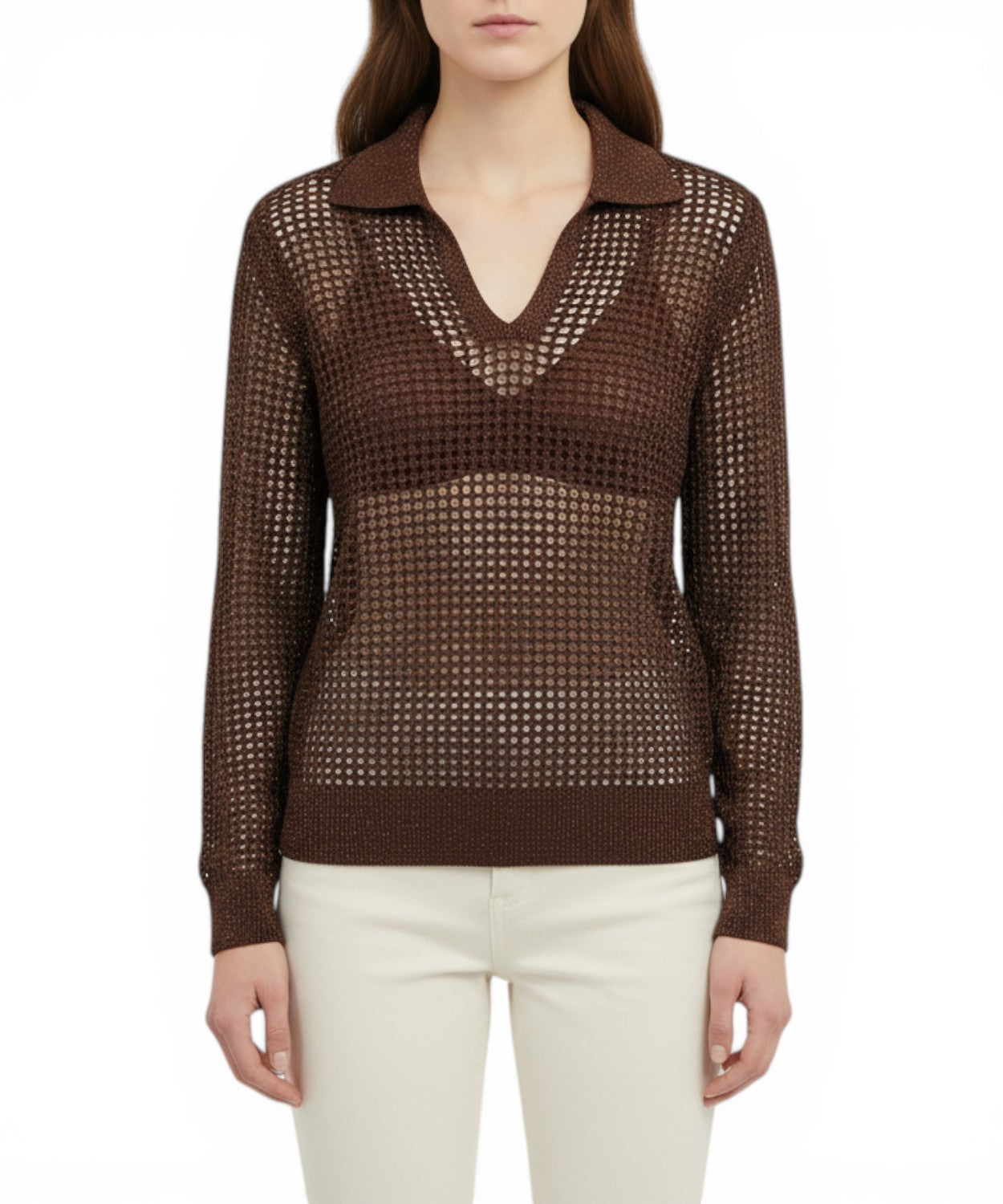 Women's openwork lurex sweater by MC2 Saint Barth