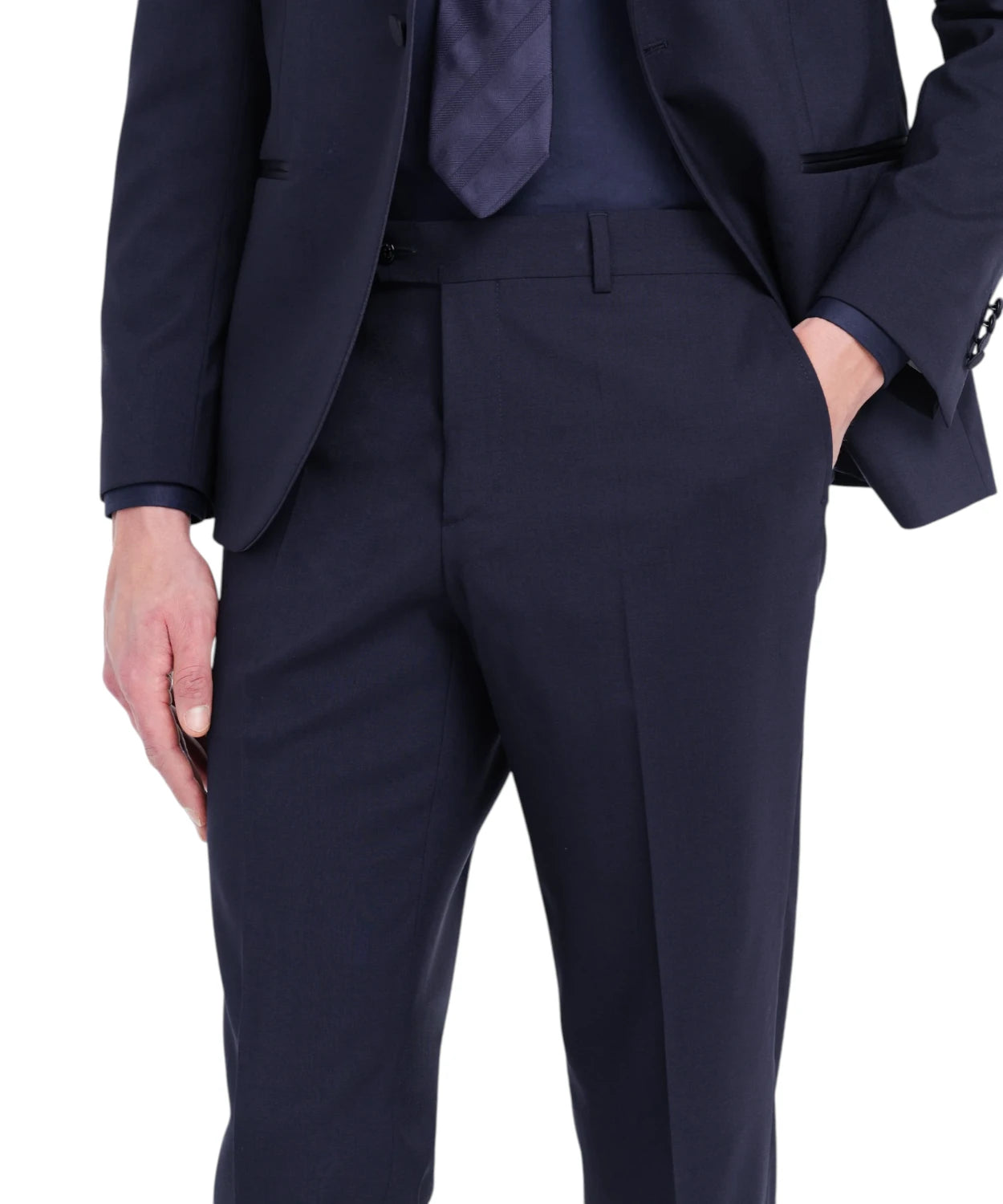 Manuel Ritz Abito Smoking Uomo Blu Slim Fit in Fresco Lana Stretch con Rever a Lancia
