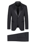 Manuel Ritz heren smoking zwart Slim Fit in Fresco Stretchwol met spitse revers